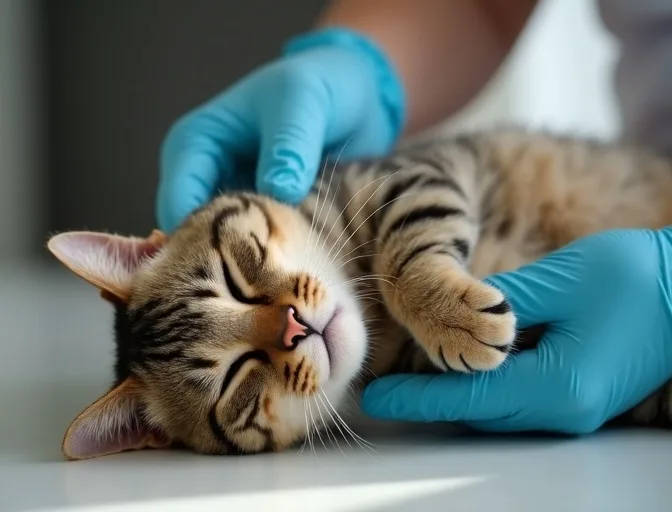 Specialist carefully handling a deceased cat with dignity in Carnegie